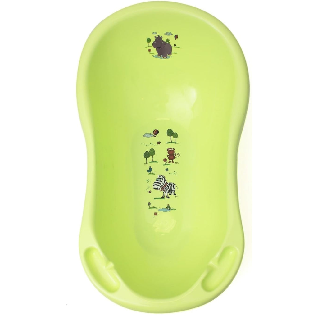 Baby-Set: Badewanne & Tritthocker - Hippo-Motiv