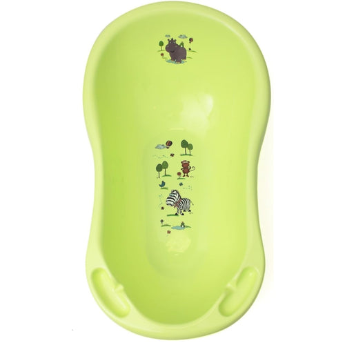 Baby-Set: Badewanne & Tritthocker - Hippo-Motiv