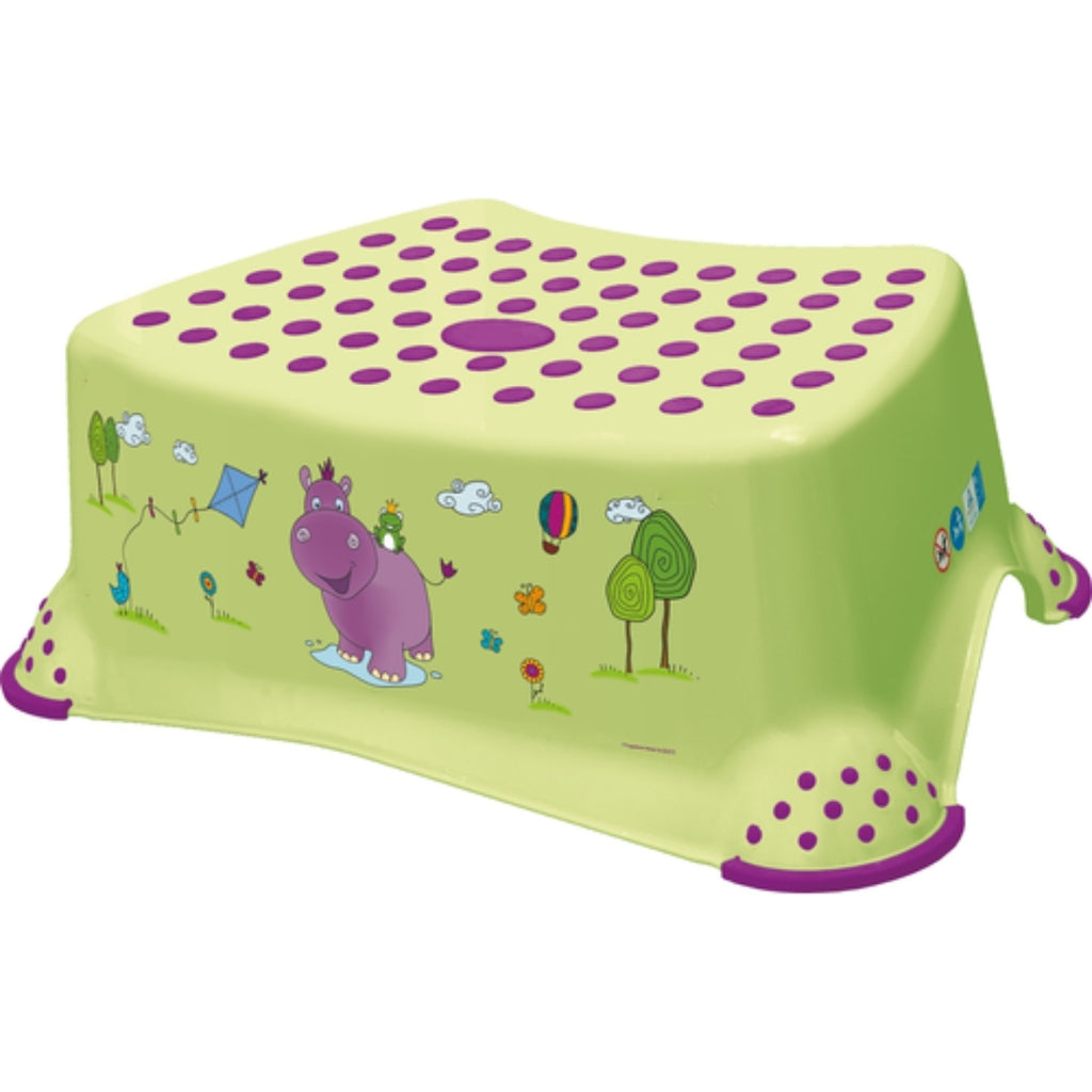 Rutschfester Kinderhocker von Keeper, 40,5 cm Nilpferd-Motiv