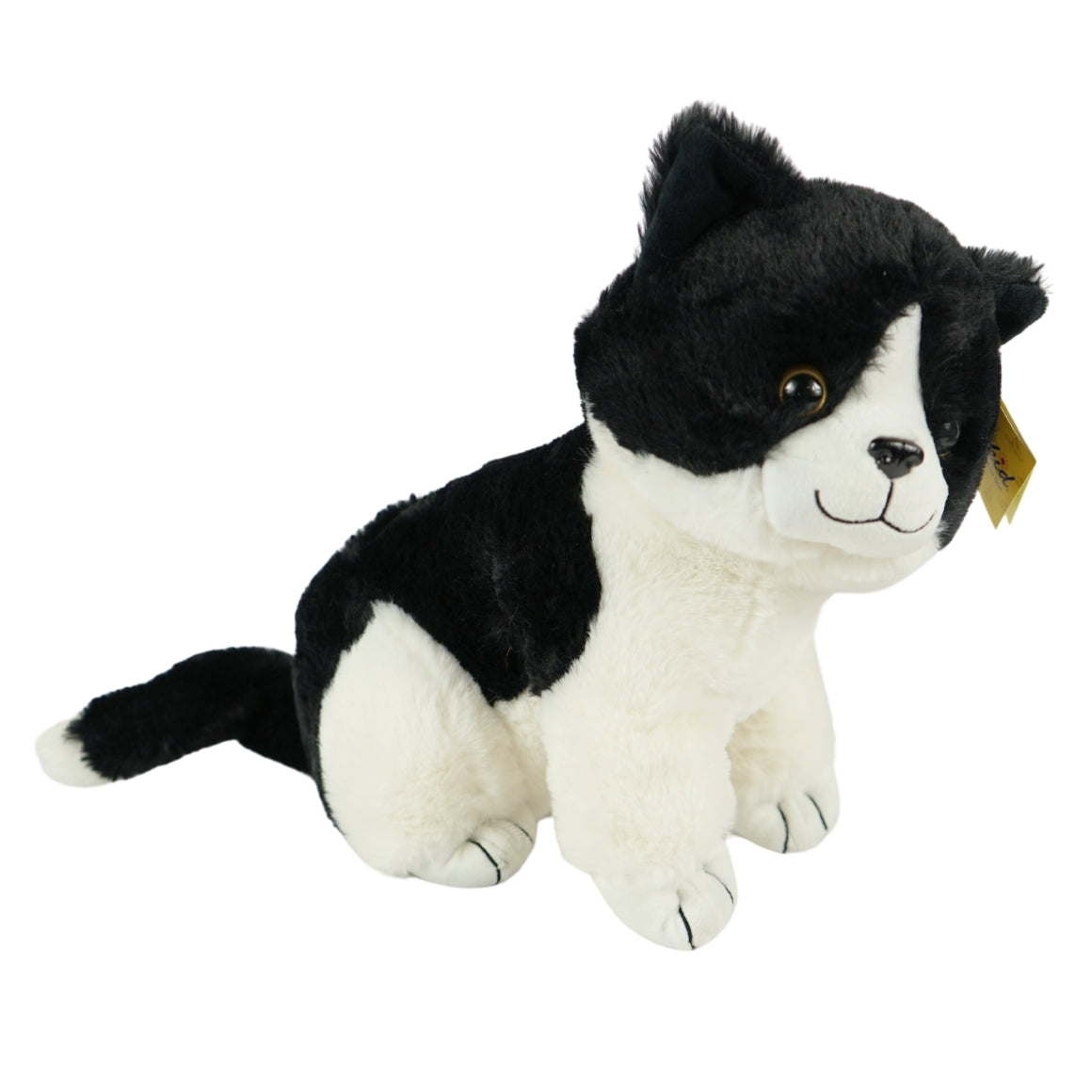Sunkid Katze schwarz/weiß 40 cm Plüschtier Kuscheltier Spielzeug