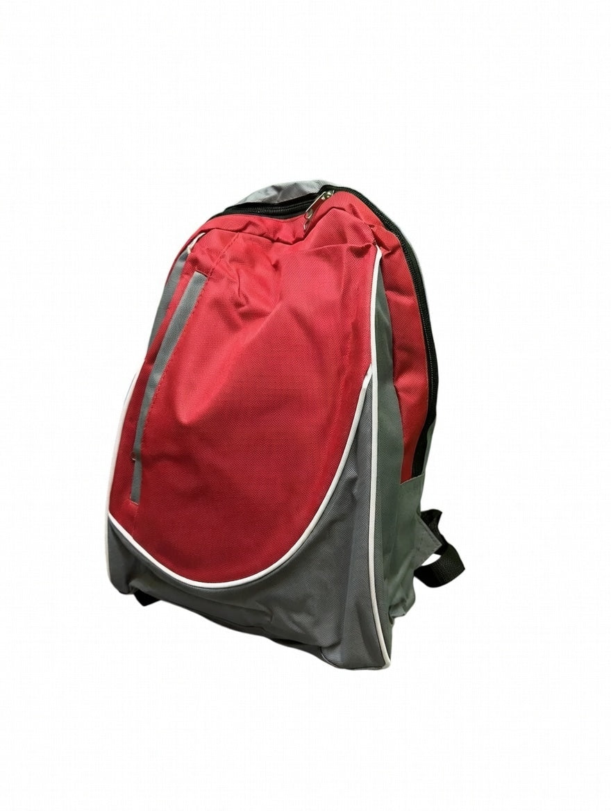 Kinder Rucksack rot grau Schulrucksack leicht robust mit Reflektoren