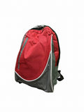 Kinder Rucksack rot grau Schulrucksack leicht robust mit Reflektoren