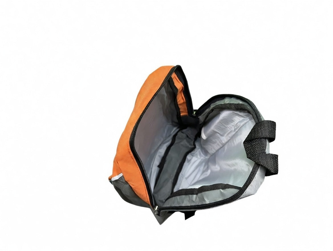 Kinder Rucksack orange Schulrucksack leicht robust mit Reflektoren