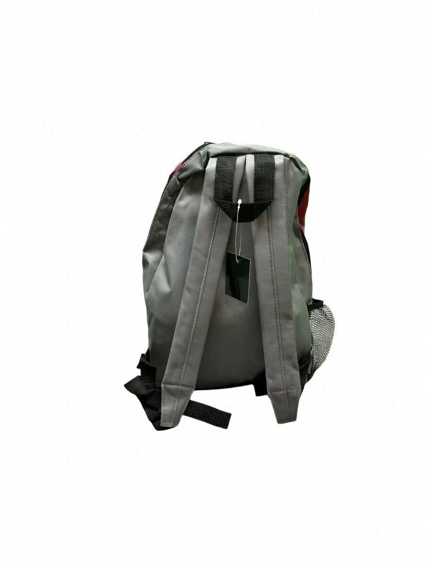 Kinder Rucksack rot grau Schulrucksack leicht robust mit Reflektoren