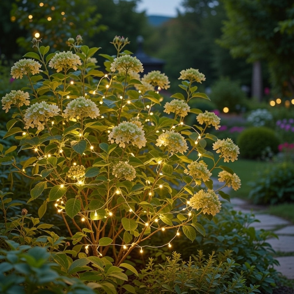 LED Lichterkette 120 warmweiß ca 12m Timer Innen Außen Balkon Terrasse