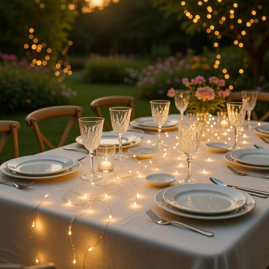 LED Lichterkette 120 warmweiß ca 12m Timer Innen Außen Balkon Terrasse