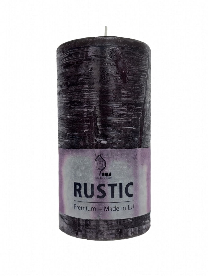 Stumpenkerze 6er Set Kerze nerzbraun 8 x 15 cm