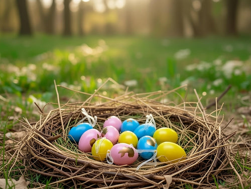 12 er Set Osteranhänger Eier Pastell - 6 cm Aufhänger Osterdeko Frühlingsdeko