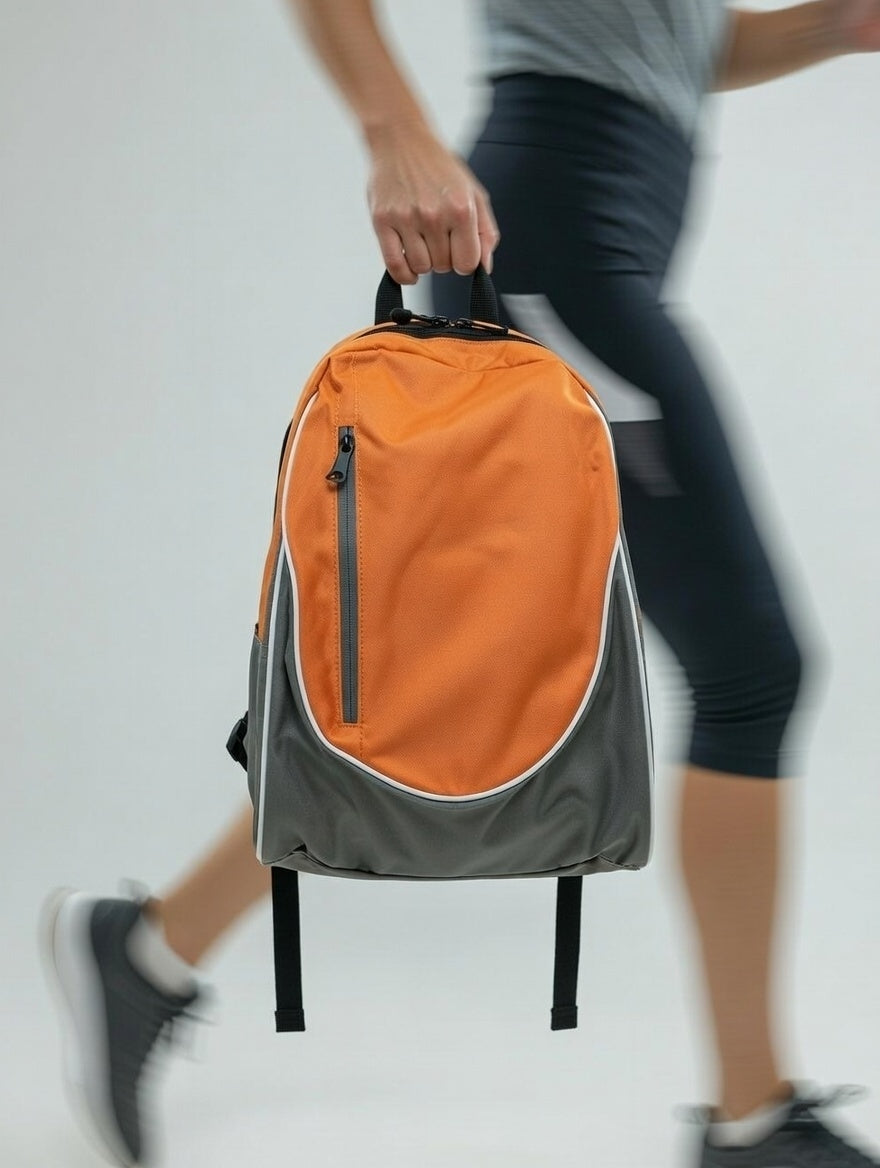 Kinder Rucksack orange Schulrucksack leicht robust mit Reflektoren