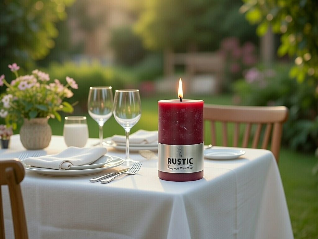 Stumpenkerze Kerze beerenmus 8 x 15 cm