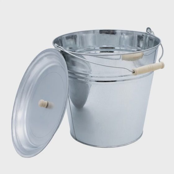 Ascheeimer - Metallkübel für Grill und Kamin 12 Liter