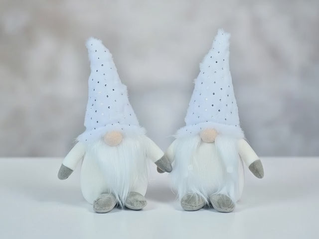 Dekowichtel Antje und Jan weiß 2er Set Ganzjahres Deko für Frühling Ostern Sommer Herbst Winter