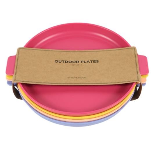 Nordlander Kinder Teller 4er Set 23,5 cm- Bunte Outdoor-Teller in 4 Farben