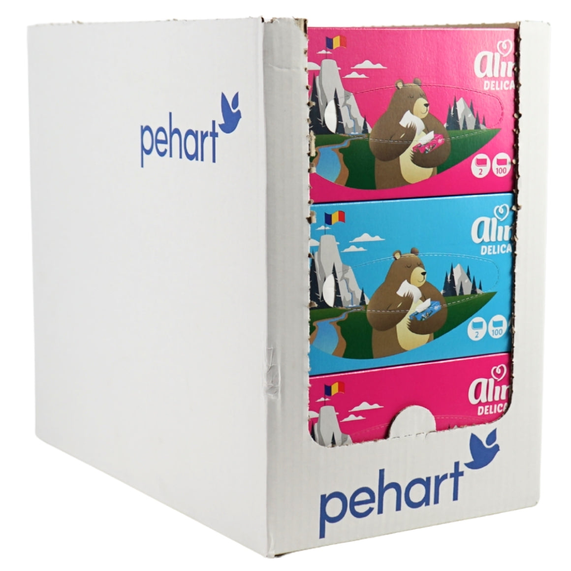 Taschentuchbox - 21 Boxen je 100 Tücher, 2-lagig