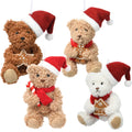 Weihnachts Teddybär 10 cm 4er Set Anhänger Christbaum Deko Plüsch