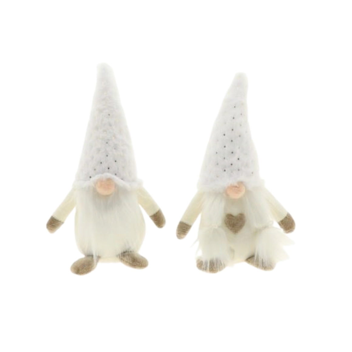 Dekowichtel Antje und Jan weiß 2er Set Ganzjahres Deko für Frühling Ostern Sommer Herbst Winter